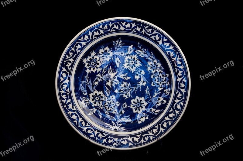 Tile Handicrafts Increased Plate Ceramic