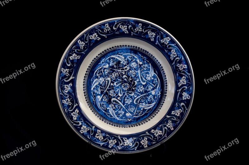 Tile Handicrafts Increased Plate Ceramic