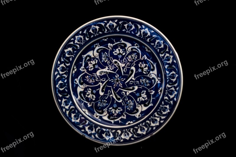 Tile Handicrafts Increased Plate Ceramic