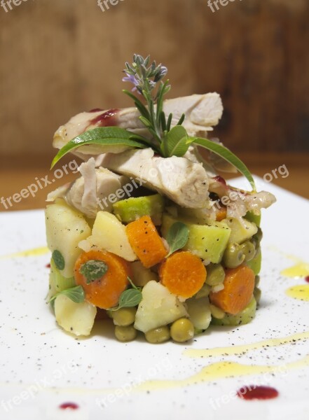 Rabbit Tuna Vegetables Carrot Peas