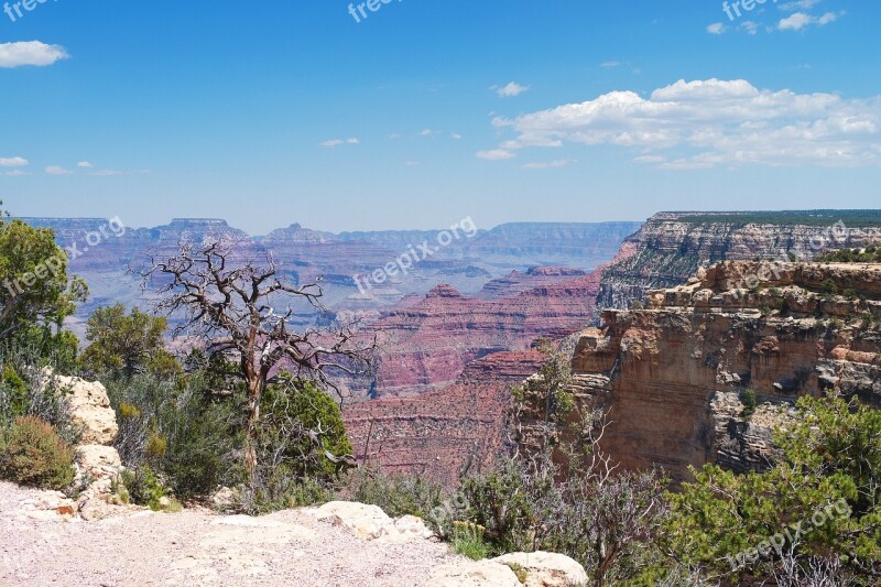 Grand Canyon Landscape Mountains America Usa