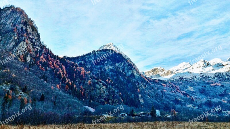 Landscape Mountains Nature Valley Winter Landscape