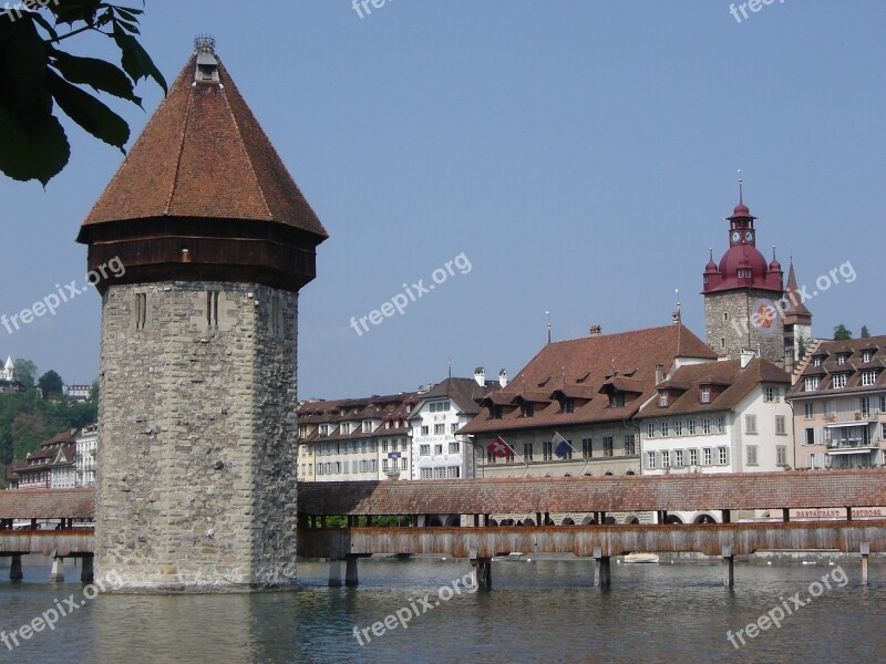 Switzerland Lucerne Fortification Tower Free Photos