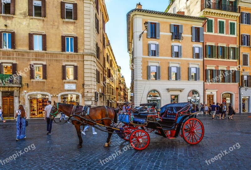 Italy Rome Horse Carriage Roma