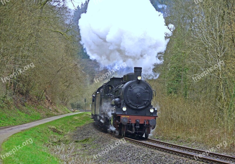 Steam Locomotive Steam Train Special Train Eifel Track Kylltal