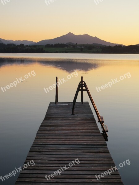 Boardwalk Pfrontner Mountains Hop On The Lake Abendstimmung Web