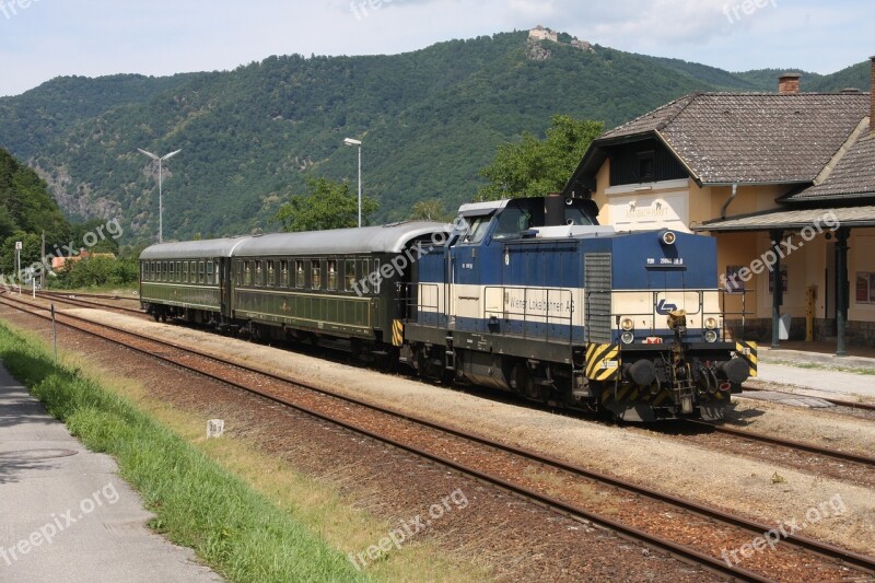 Railway Diesel Locomotive Wiener Local Tracks Lower Austria Wachau