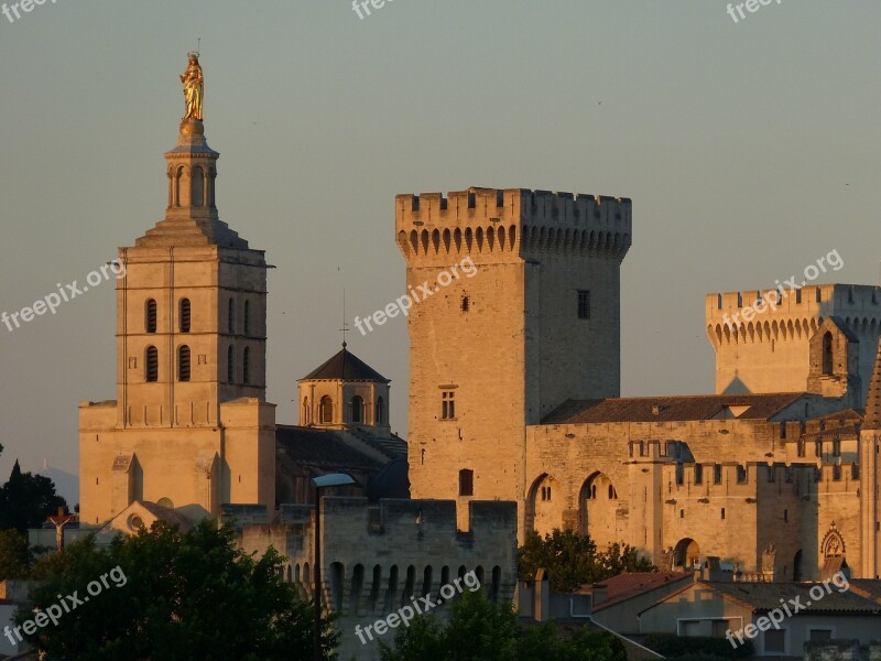 Avignon France Palais Des Papes Historically Architecture