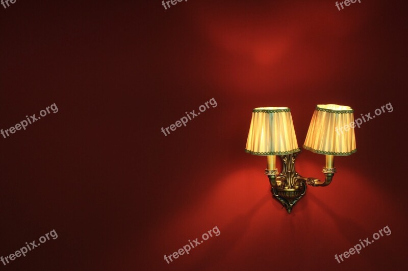 Light Embroider Red Wall Electricity