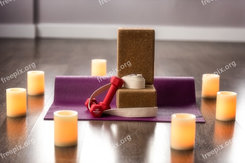 Yoga Candle Block Mat Health