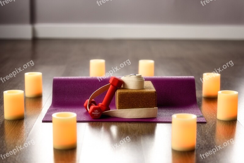 Yoga Candle Meditation Relaxation Meditating