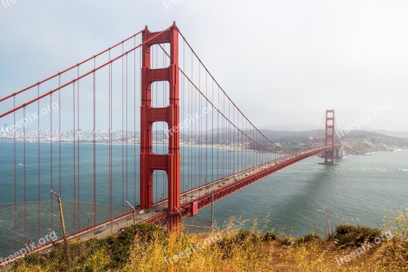 Bridge Golden Gate Towers San Francisco Bay