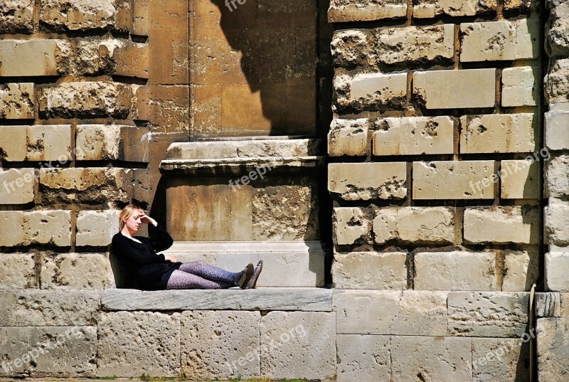 Woman Oxford University Student Tired