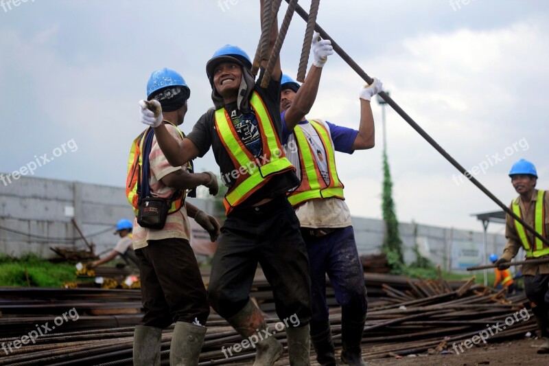 Construction Worker Concrete Work Labor