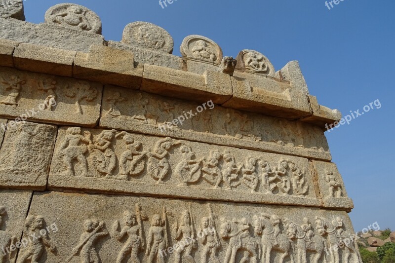 Hazara Rama Temple Hampi Unesco Site Sculpture