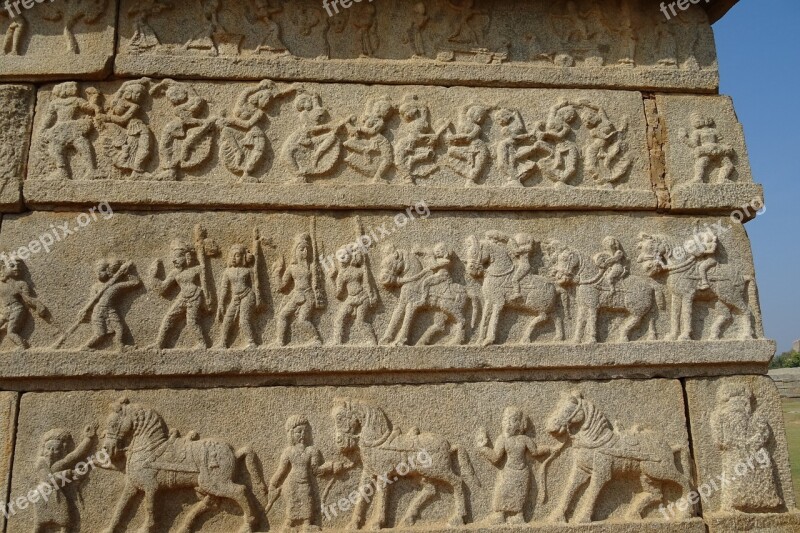 Hazara Rama Temple Hampi Unesco Site Sculpture