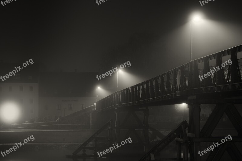 Fog Night Darkness Mystical Foggy