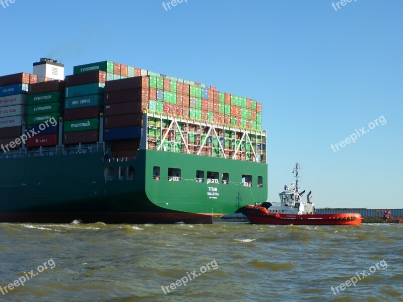 Container Container Ship Transport Tug Maritime