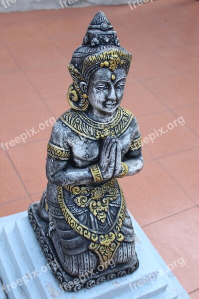 Buddhism Praying Religion Sculpture Statue