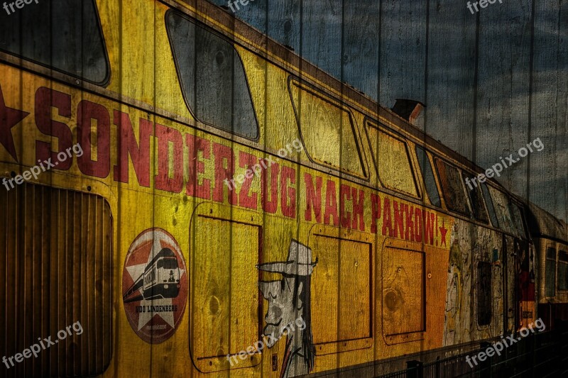 Locomotive Train Graffiti Background Nostalgic