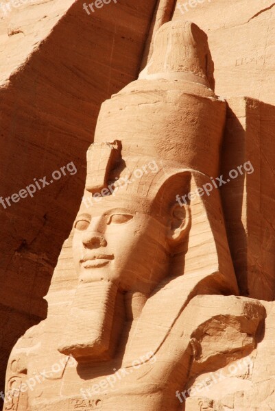 Egypt Abu Simbel Nile Temples Statue