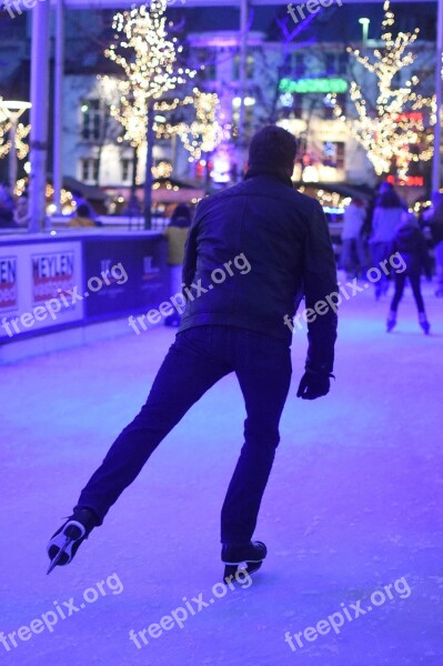 Ice Skating Sports Winter Icerink Motion