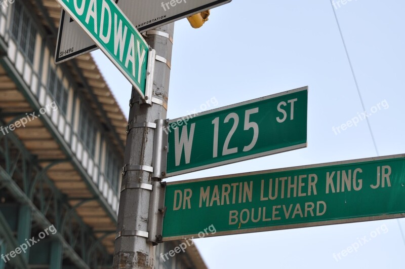 Martin Luther King 125th Street Harlem New York Street Signs