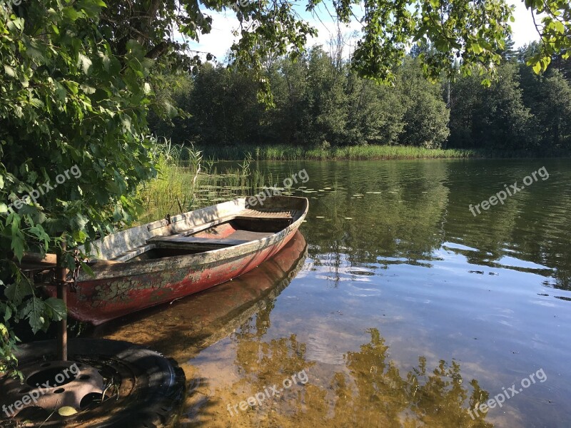 Boat Lake Nature Water Summer