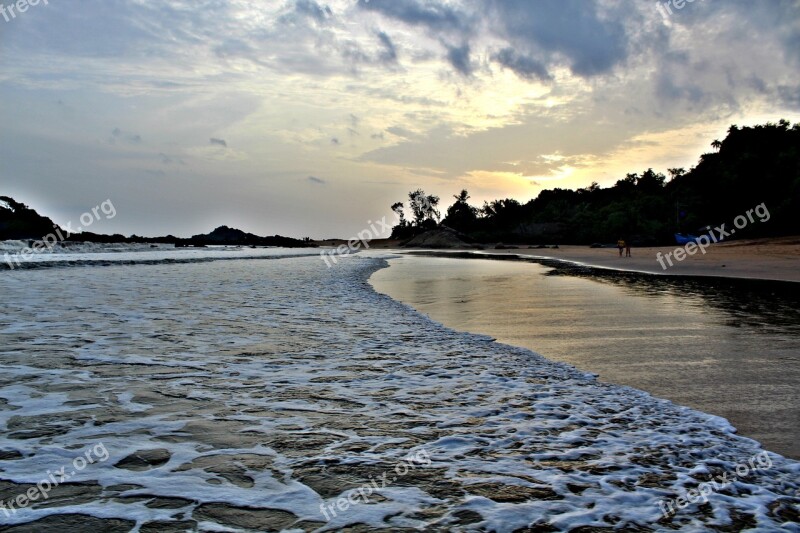 Gokarna Beach Sunset Water Landscape