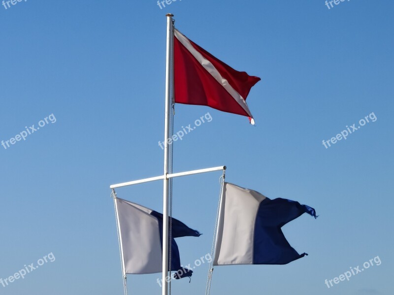 Flags Navigation Flags Marine Worn Out Waving