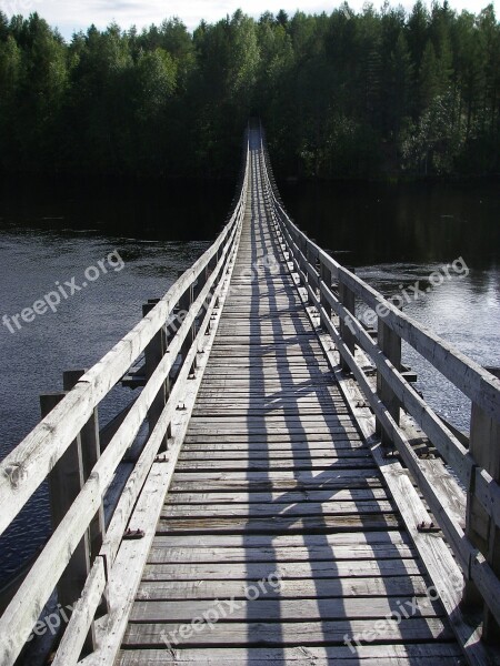 Suspension Bridge Bridge Water The Wooden Bridge Exceed