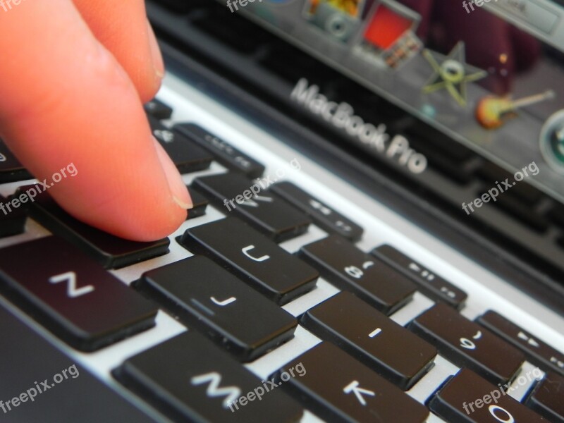 Macbook Fingers Business Work Laptop