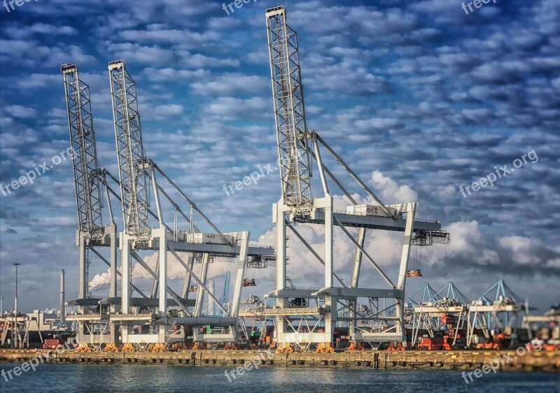 Port Crane Rotterdam Netherlands Holland