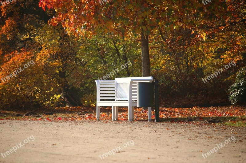 Bank Park Bench Autumn Park Castle Park