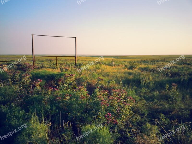 Kansas Prairie Nature Landscape Rural