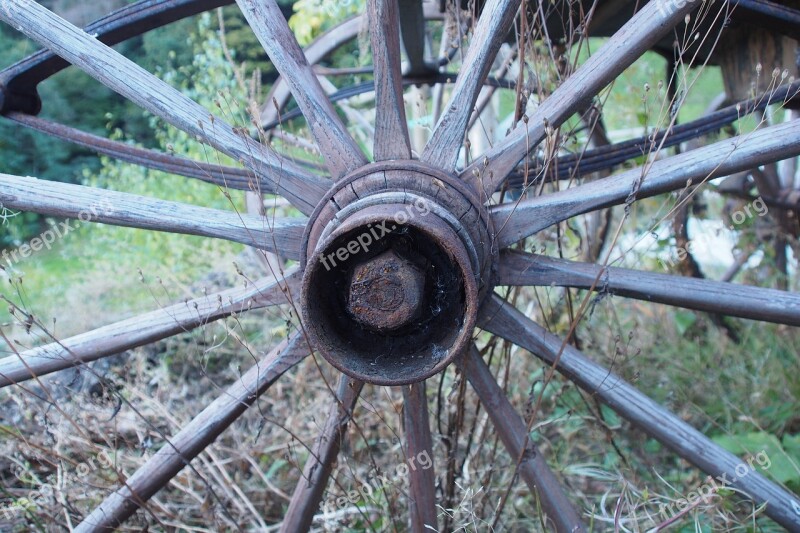 Wheel Coach Vintage Wood Farm