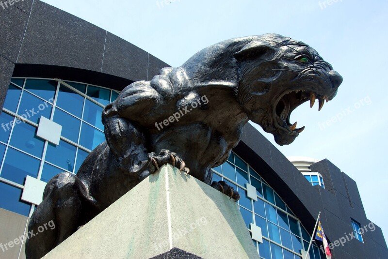 Panther Sculpture Football Stadium Carolina Charleston