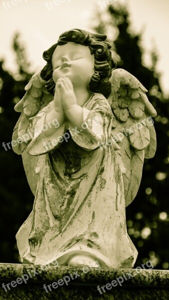 Angel Praying Religion Heaven Faith