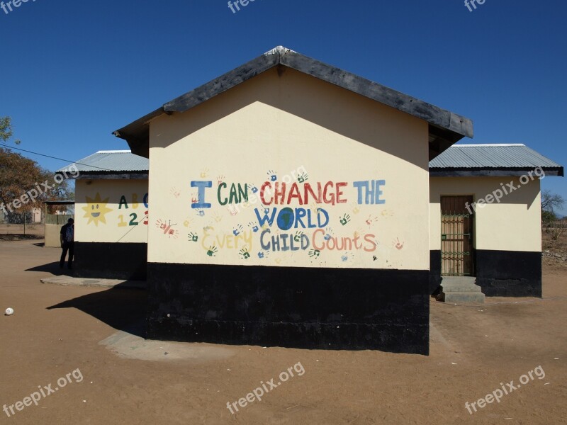 School Building South Africa Wall Graffiti