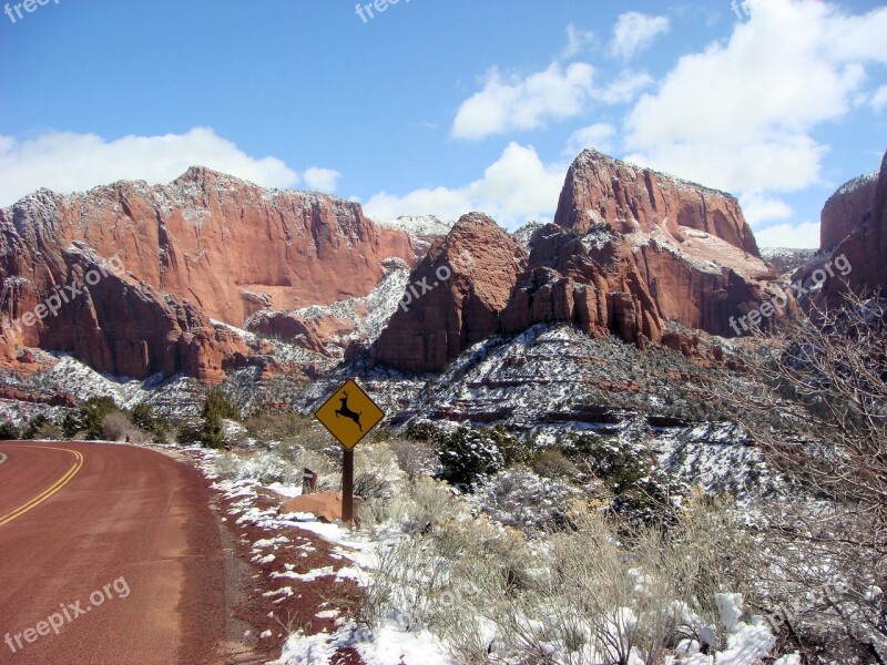 Zion National Park National Park Rock Formation America United States