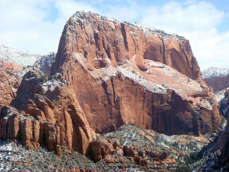 Zion National Park National Park Rock Formation America United States