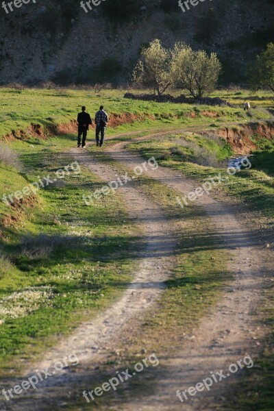 Road Human Nature Landscape Walk