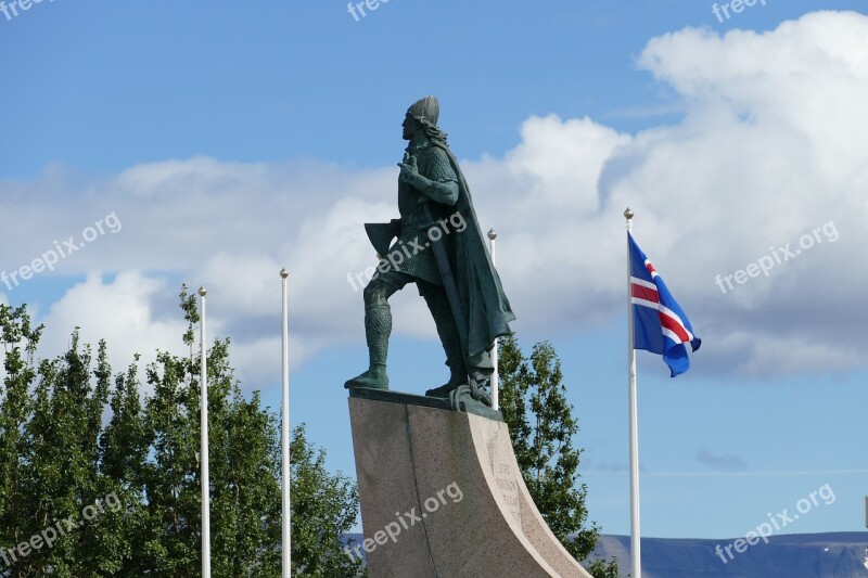 Reykjavik Iceland Sculpture Figure Statue