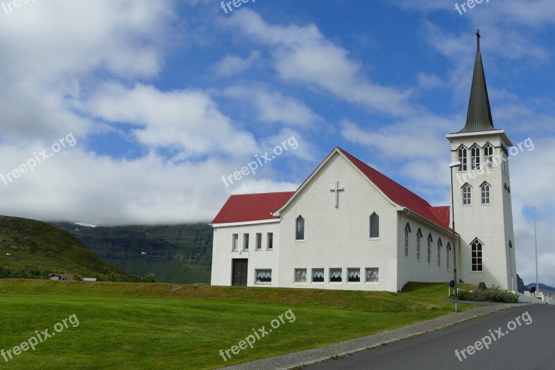 Iceland Snaefellness Snæfellsnes Peninsula Church Steeple