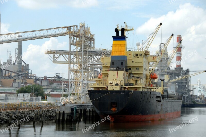 Ship Yard Savannah Georgia Freight Transportation