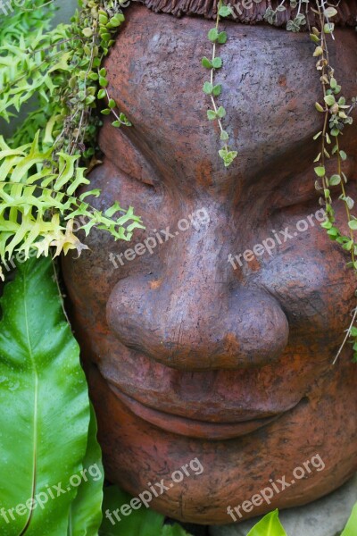 Sculpture Stone Face Face Stone Buddhism