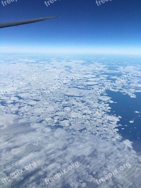 Arctic Sky Static Ice Mountain Flight