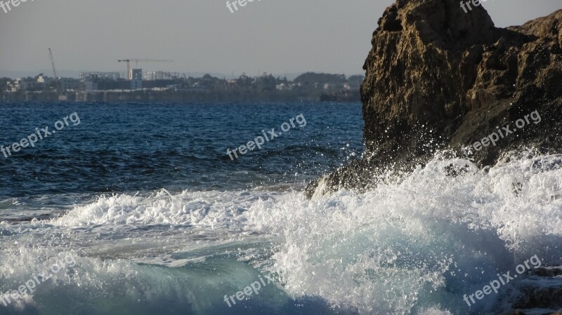 Rocky Coast Wave Sea Wild Crash