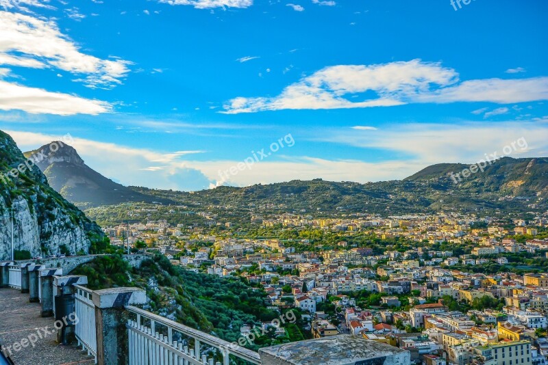 Amalfi Italy Skyline View Mountains