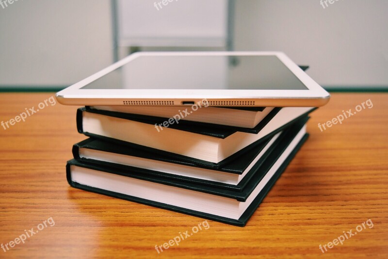 Tablet Books Desk Education Free Photos